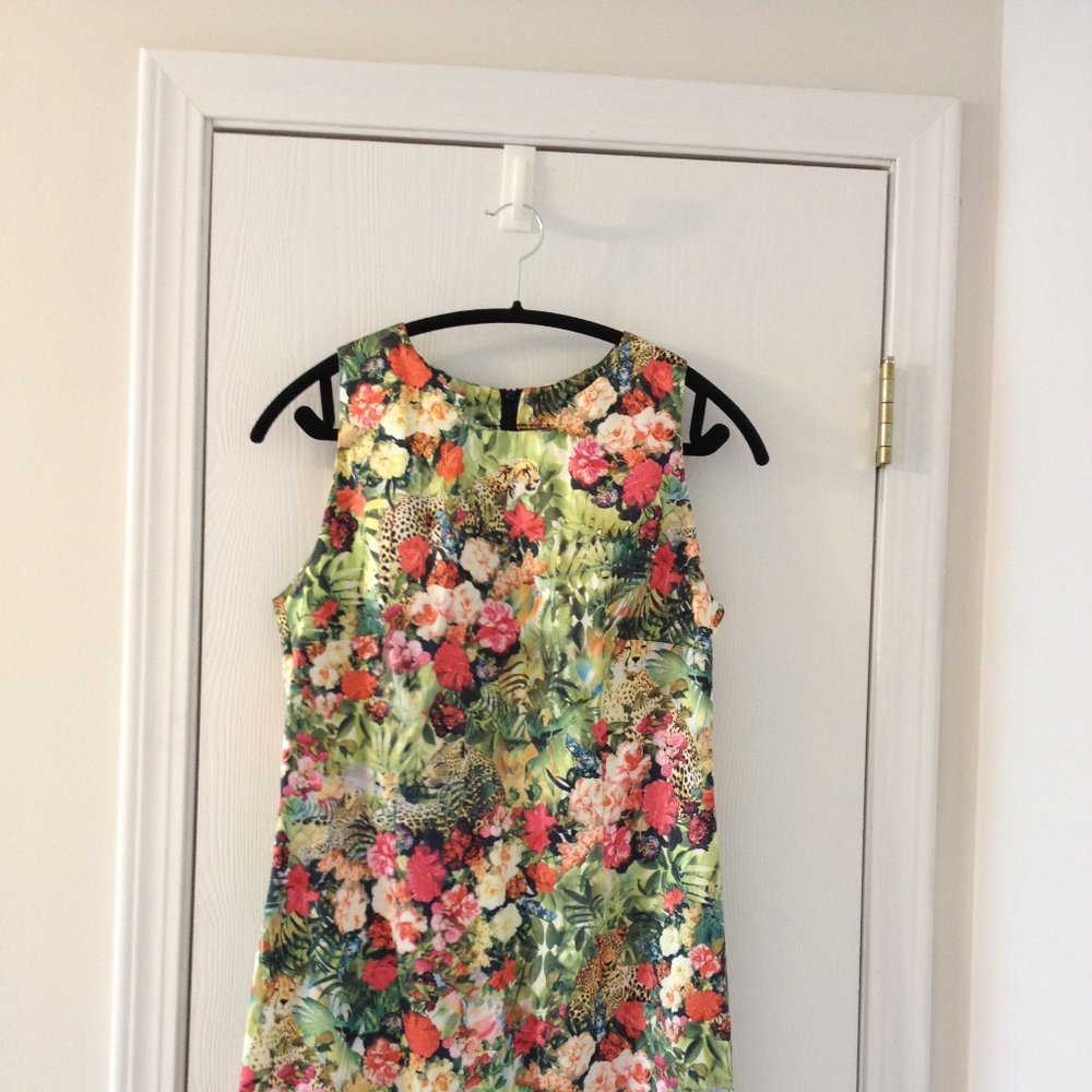Summer Floral Animal Print Sleeveless Dress